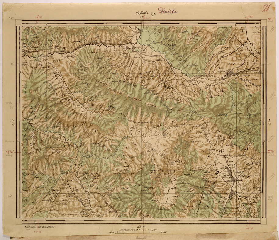 (N:26645) ASIA MINORE AL 200.000 - DENIZLI (SE000206) Carte e stampe antiche: riproduzione a colori su carta (formato A1)