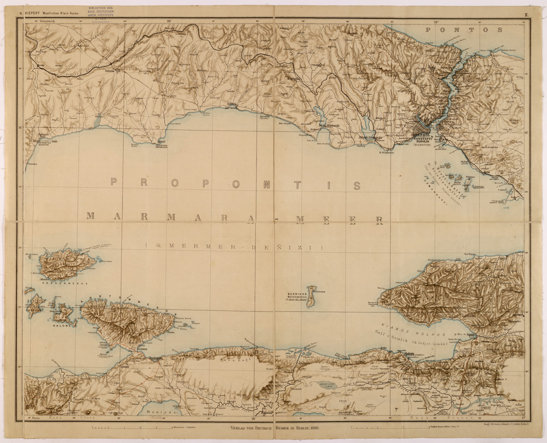 (N:26678) WESTLICHEN KLEINASIEN - ASIA MINORE OCCIDENTALE - FOGLIO II - COSTANTINOPEL (SE000216) Carte e stampe antiche: riproduzione a colori su carta (formato A1)