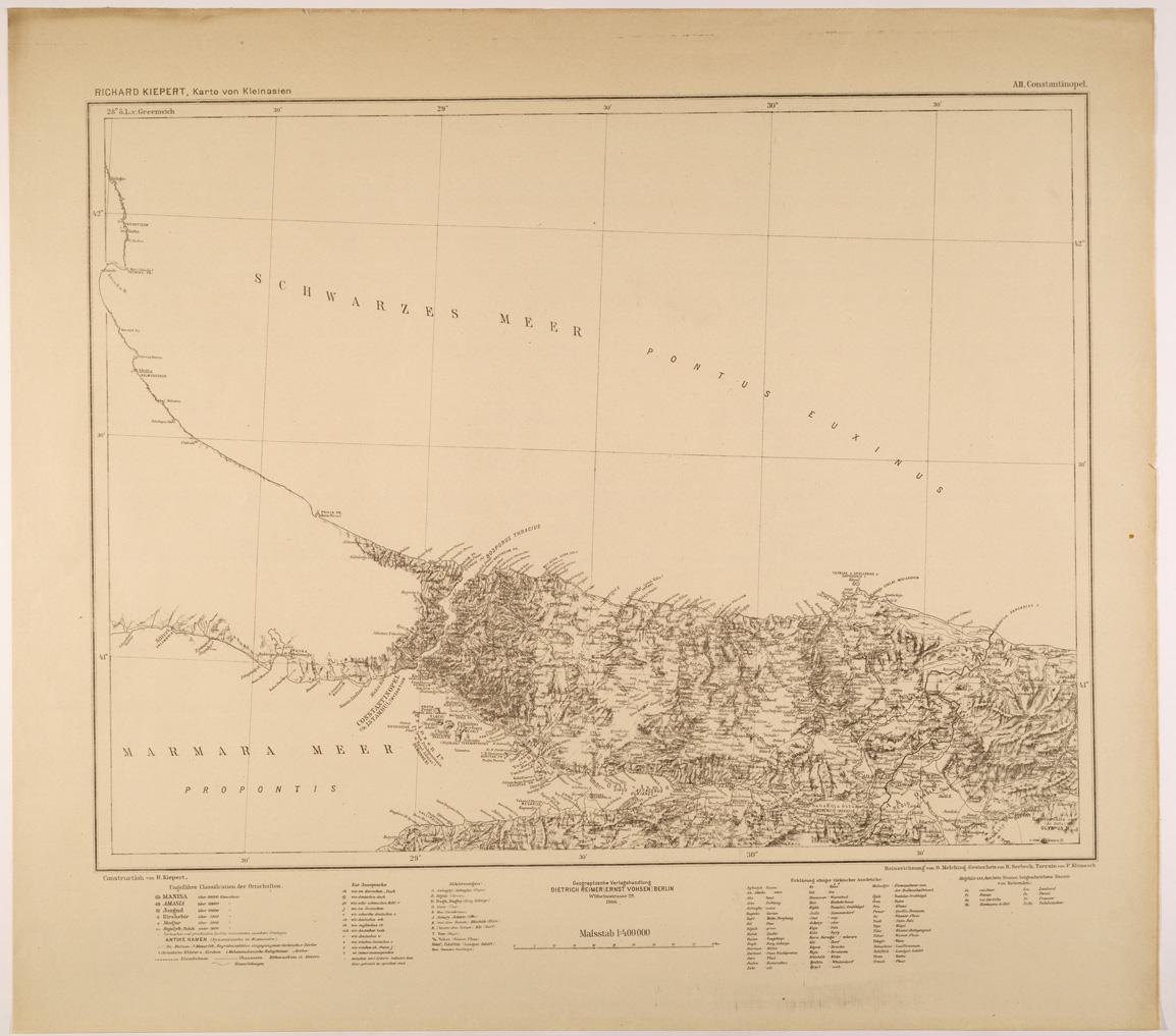 (N:26718) KARTE VON KLEINASIEN - ASIA MINORE - FOGLIO A II - COSTANTINOPEL (SE000232) Carte e stampe antiche: riproduzione a colori su carta (formato A1)