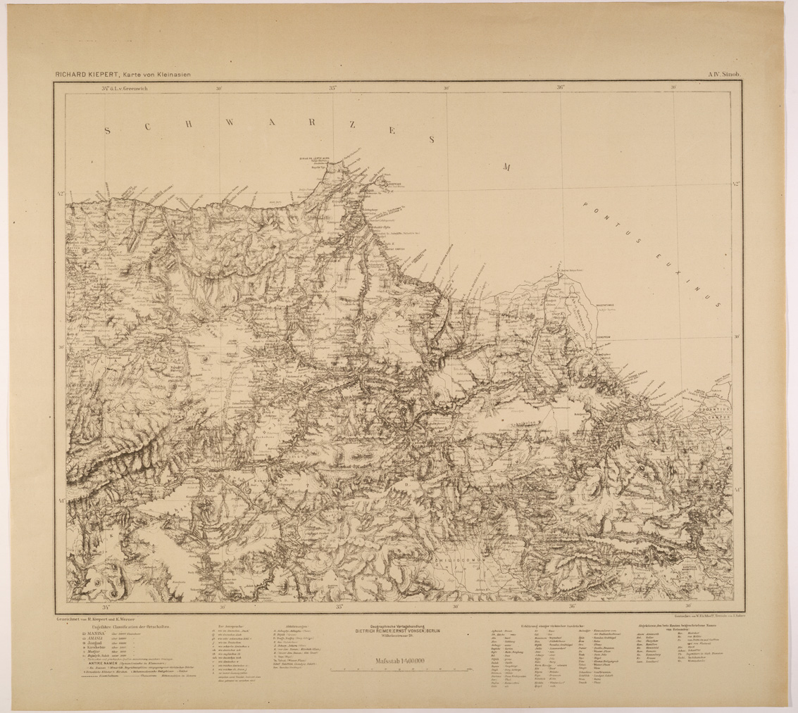 (N:26722) KARTE VON KLEINASIEN - ASIA MINORE - FOGLIO A IV - SINOB (SE000234) Carte e stampe antiche: riproduzione a colori su carta (formato A1)