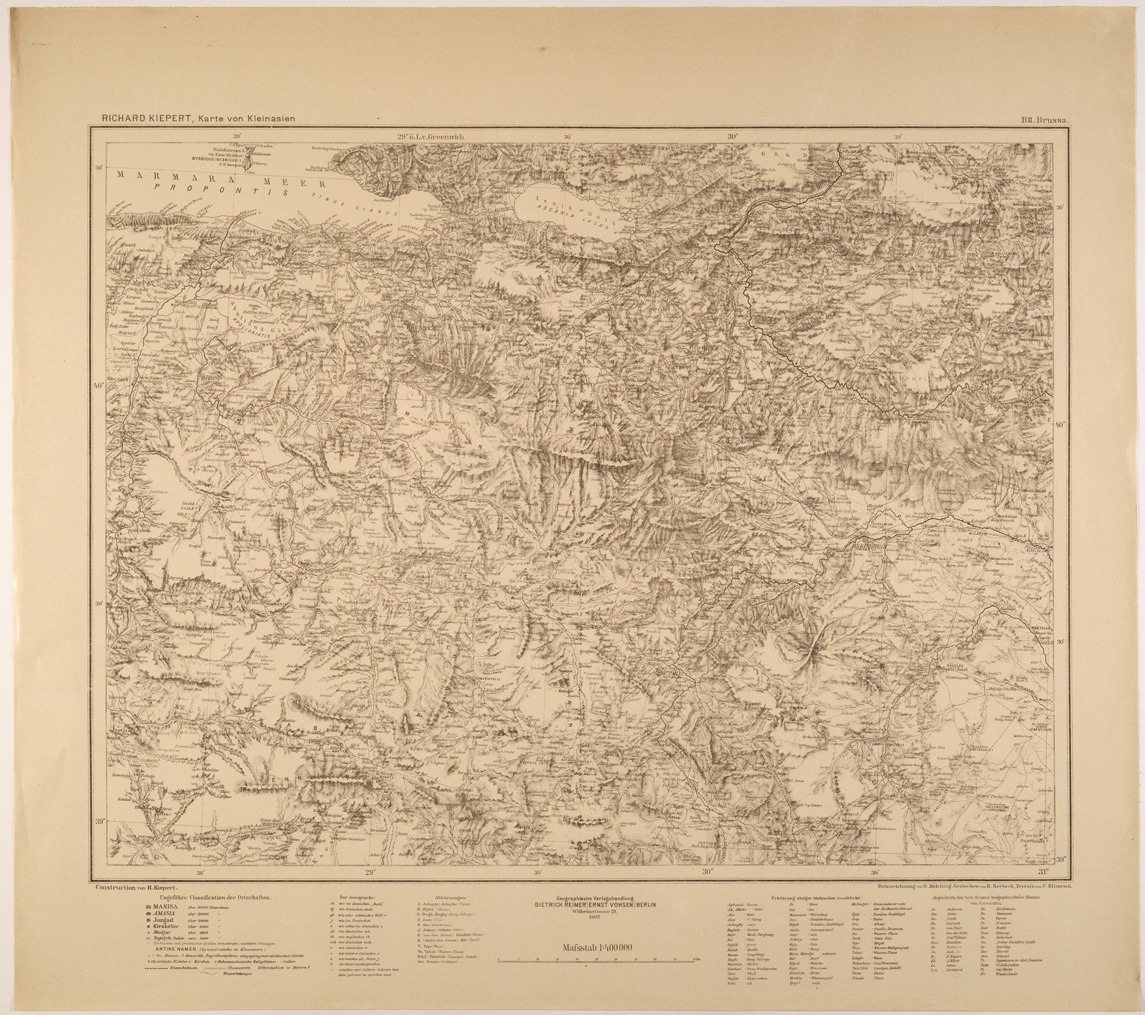 (N:26726) KARTE VON KLEINASIEN - ASIA MINORE - FOGLIO B II - BRUSSA (SE000238) Carte e stampe antiche: riproduzione a colori su carta (formato A1)