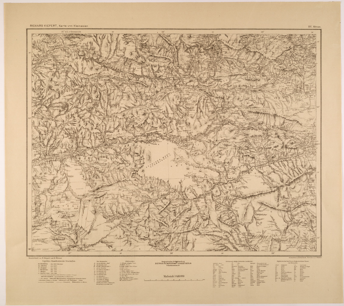 (N:26729) KARTE VON KLEINASIEN - ASIA MINORE - FOGLIO B V - SIVAS (SE000241) Carte e stampe antiche: riproduzione a colori su carta (formato A1)