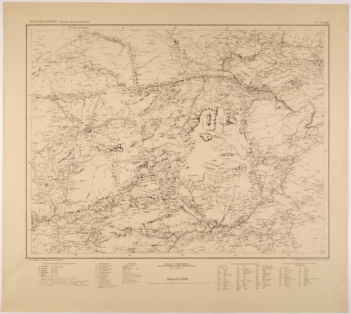 (N:26740) KARTE VON KLEINASIEN - ASIA MINORE - FOGLIO C V - MALATJA (SE000247) Carte e stampe antiche: riproduzione a colori su carta (formato A1)