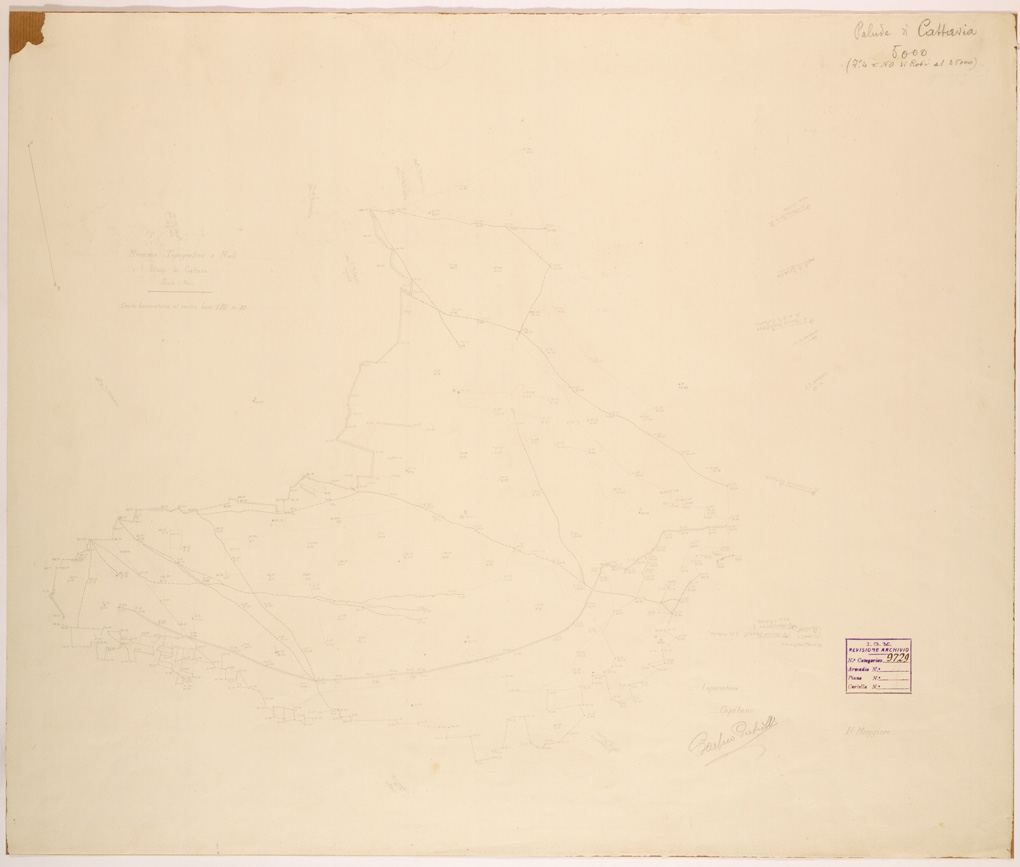 (N:26571) ISOLA DI RODI - PALUDE DI CATTAVIA (SE000335) Carte e stampe antiche: riproduzione a colori su carta (formato A1)