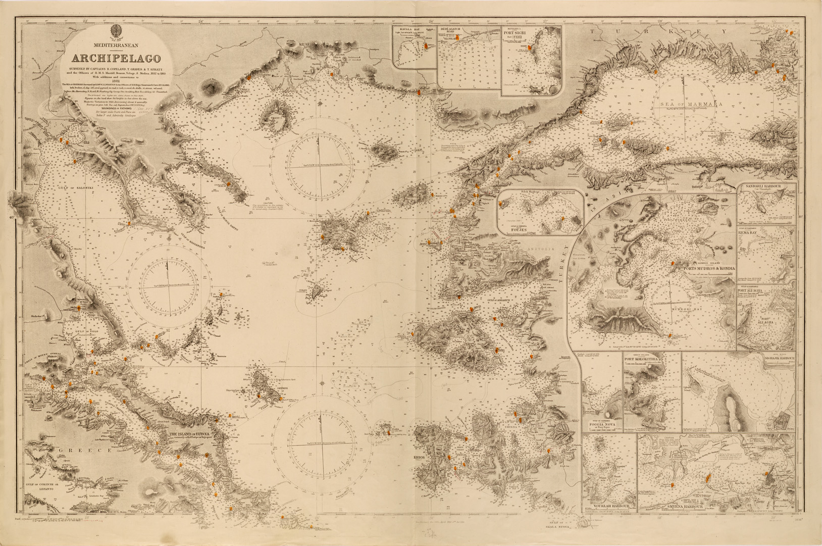 (N:26619) AMMIRAGLIATO INGLESE - ARCHIPELAGO (SE000388) Carte e stampe antiche: riproduzione a colori su carta (formato A1)