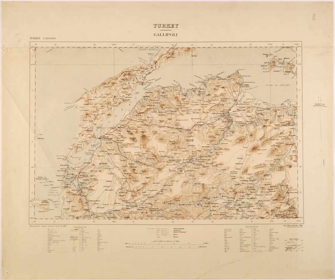 (N:26668) TURKEY - GALLIPOLI (SE000419) Carte e stampe antiche: riproduzione a colori su carta (formato A1)