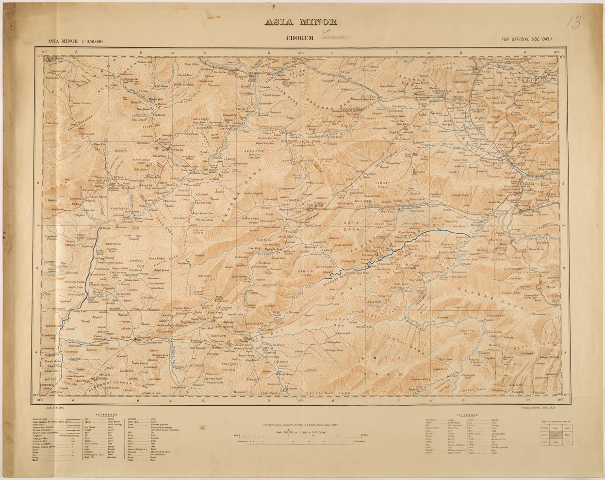 (N:26673) ASIA MINOR - CHORUM (SE000424) Carte e stampe antiche: riproduzione a colori su carta (formato A1)