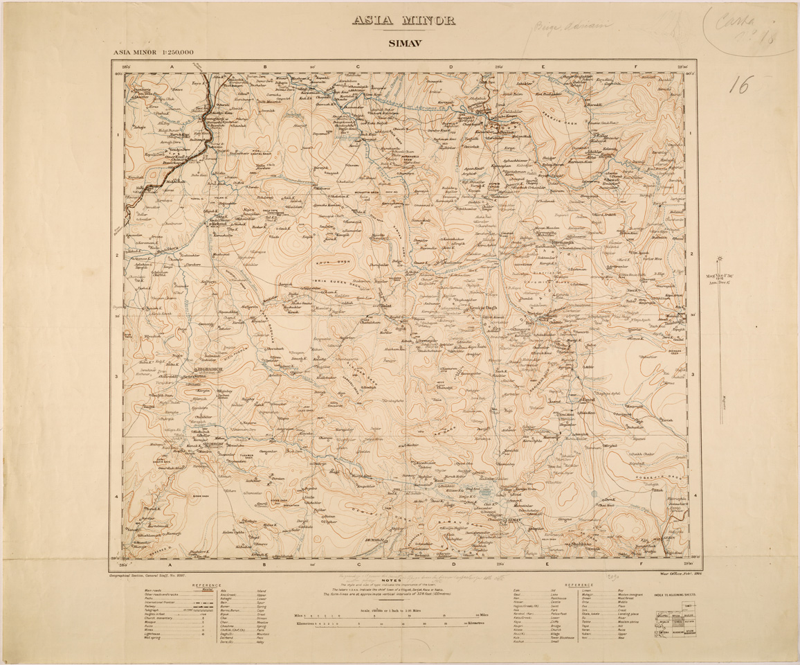 (N:26675) ASIA MINOR - SIMAV (SE000426) Carte e stampe antiche: riproduzione a colori su carta (formato A1)