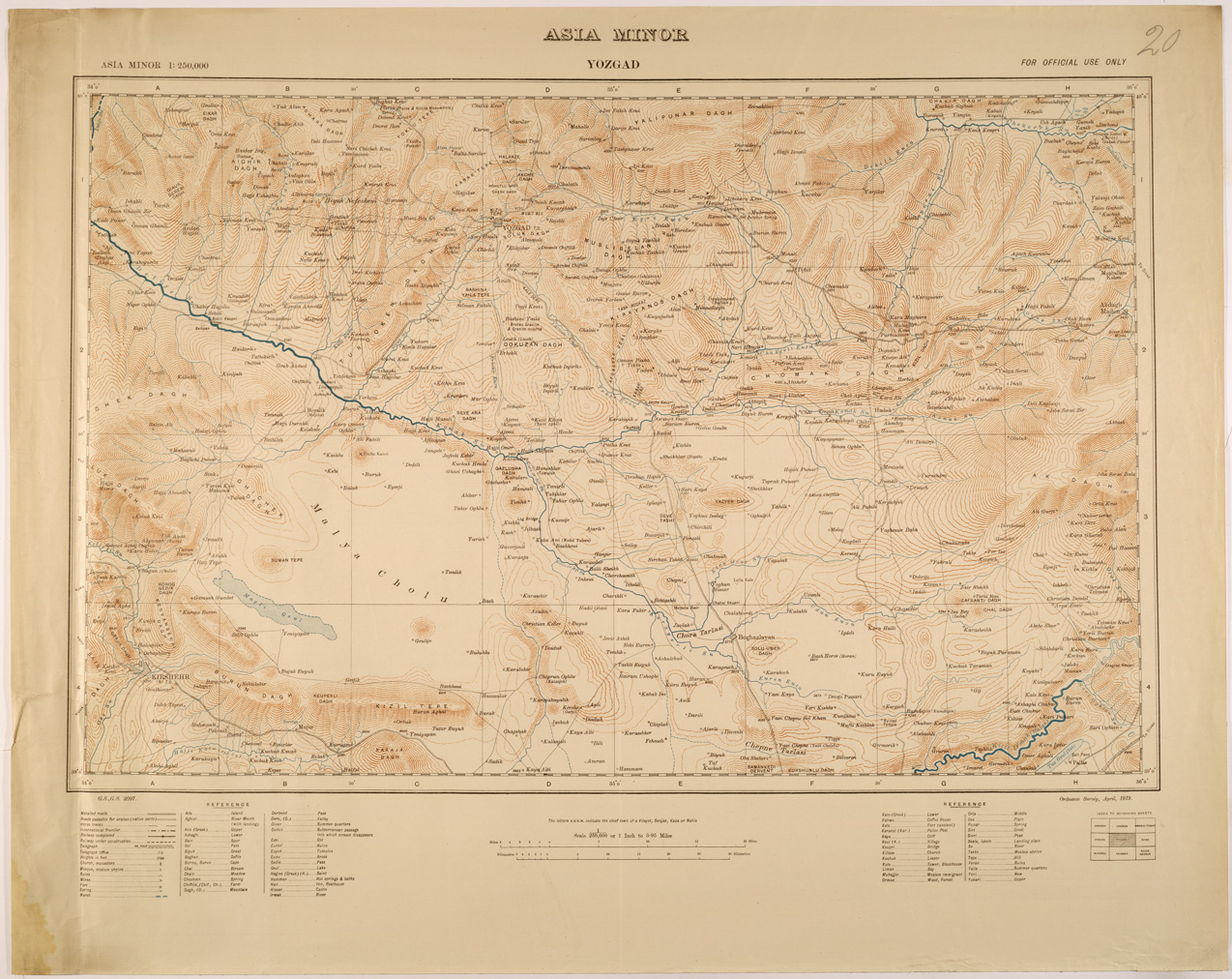 (N:26682) ASIA MINOR - YOZGAD (SE000430) Carte e stampe antiche: riproduzione a colori su carta (formato A1)