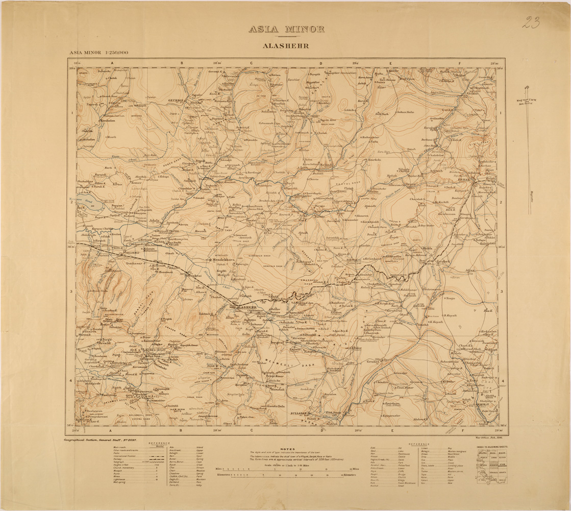 (N:26686) ASIA MINOR - ALASHEHR (SE000432) Carte e stampe antiche: riproduzione a colori su carta (formato A1)