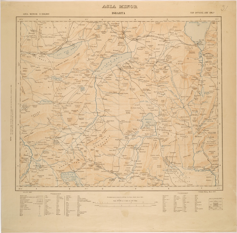 (N:26693) ASIA MINOR - ISBARTA (SE000439) Carte e stampe antiche: riproduzione a colori su carta (formato A1)