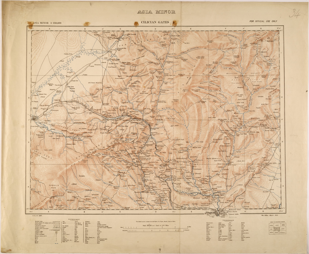 (N:26696) ASIA MINOR - CILICIAN GATES (SE000442) Carte e stampe antiche: riproduzione a colori su carta (formato A1)