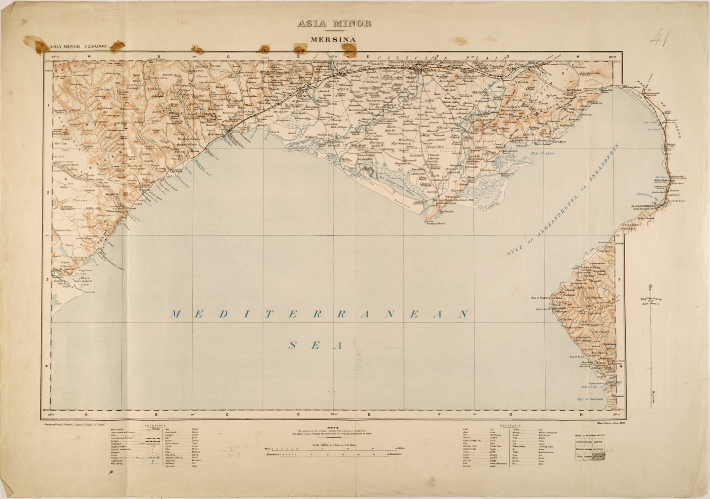 (N:26702) ASIA MINOR - MERSINA (SE000448) Carte e stampe antiche: riproduzione a colori su carta (formato A1)