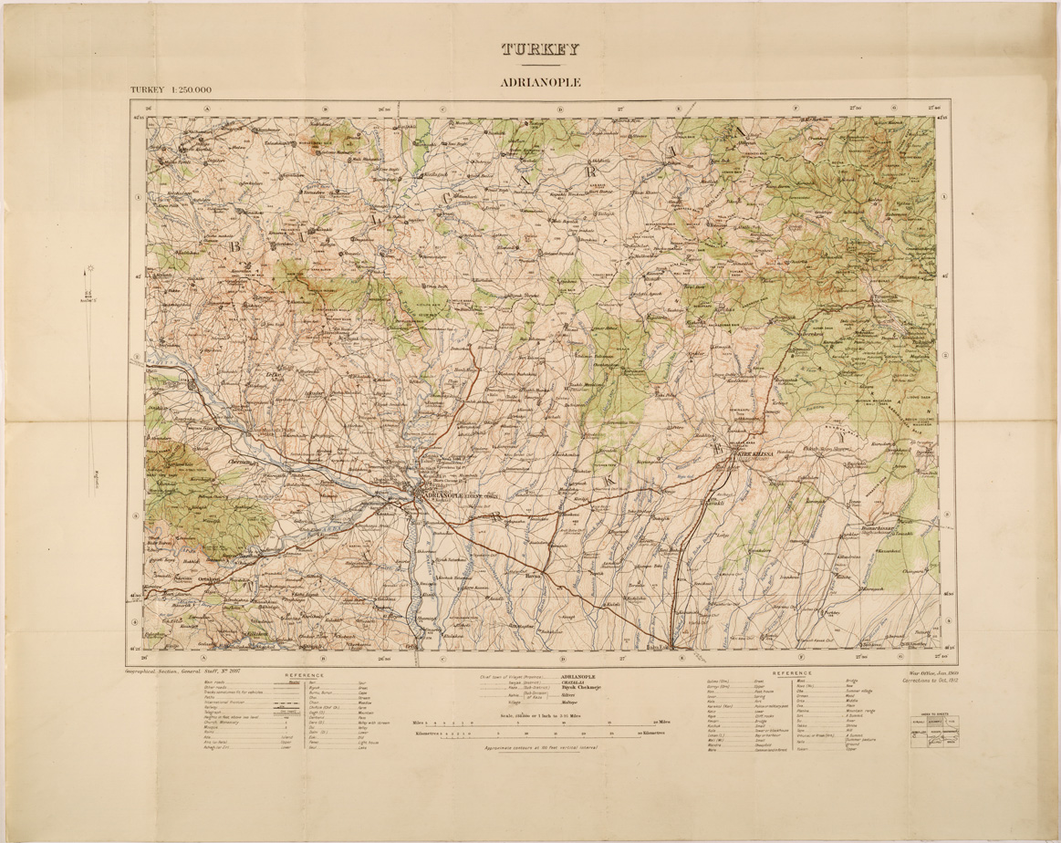 (N:26714) TURKEY - ADRIANOPLE (SE000450) Carte e stampe antiche: riproduzione a colori su carta (formato A1)
