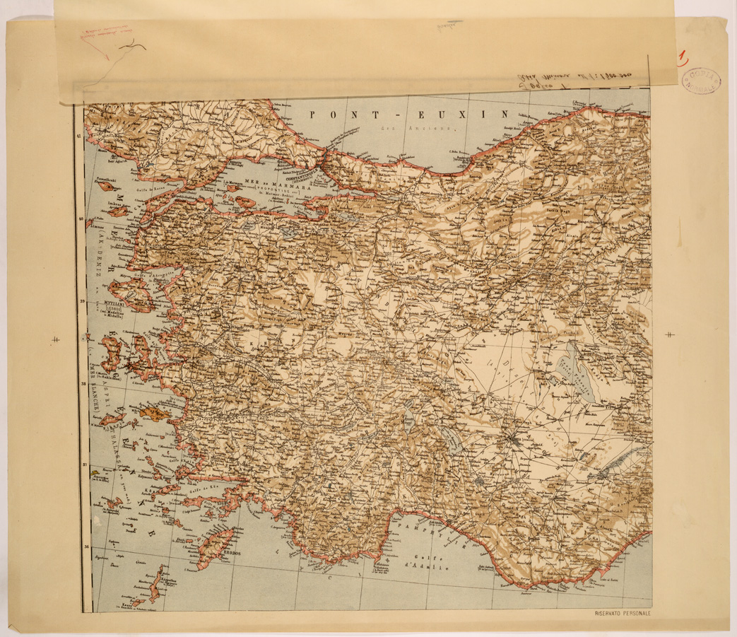 (N:26833) NOUVELLE CARTE GENERALE DES PROVINCES ASIATIQUES DE L'EMPIRE OTTOMAN - FOGLIO 1 (SE000472) Carte e stampe antiche: riproduzione a colori su carta (formato A1)