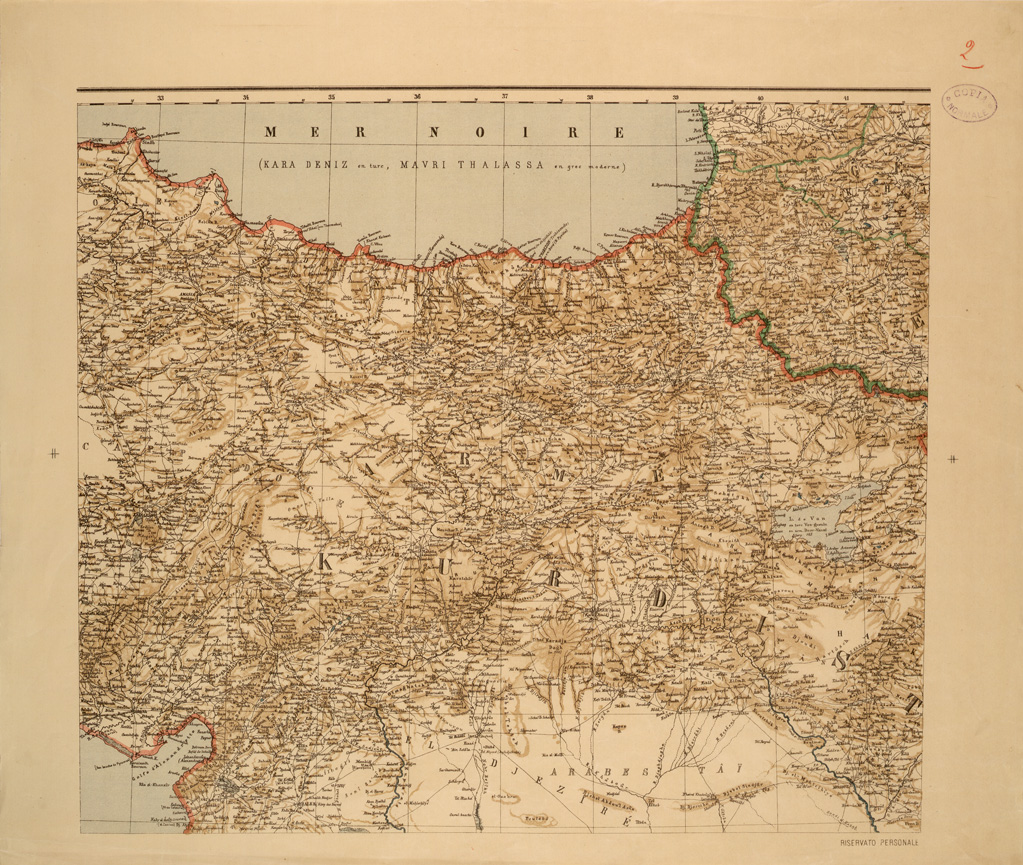 (N:26834) NOUVELLE CARTE GENERALE DES PROVINCES ASIATIQUES DE L'EMPIRE OTTOMAN - FOGLIO 2 (SE000473) Carte e stampe antiche: riproduzione a colori su carta (formato A1)