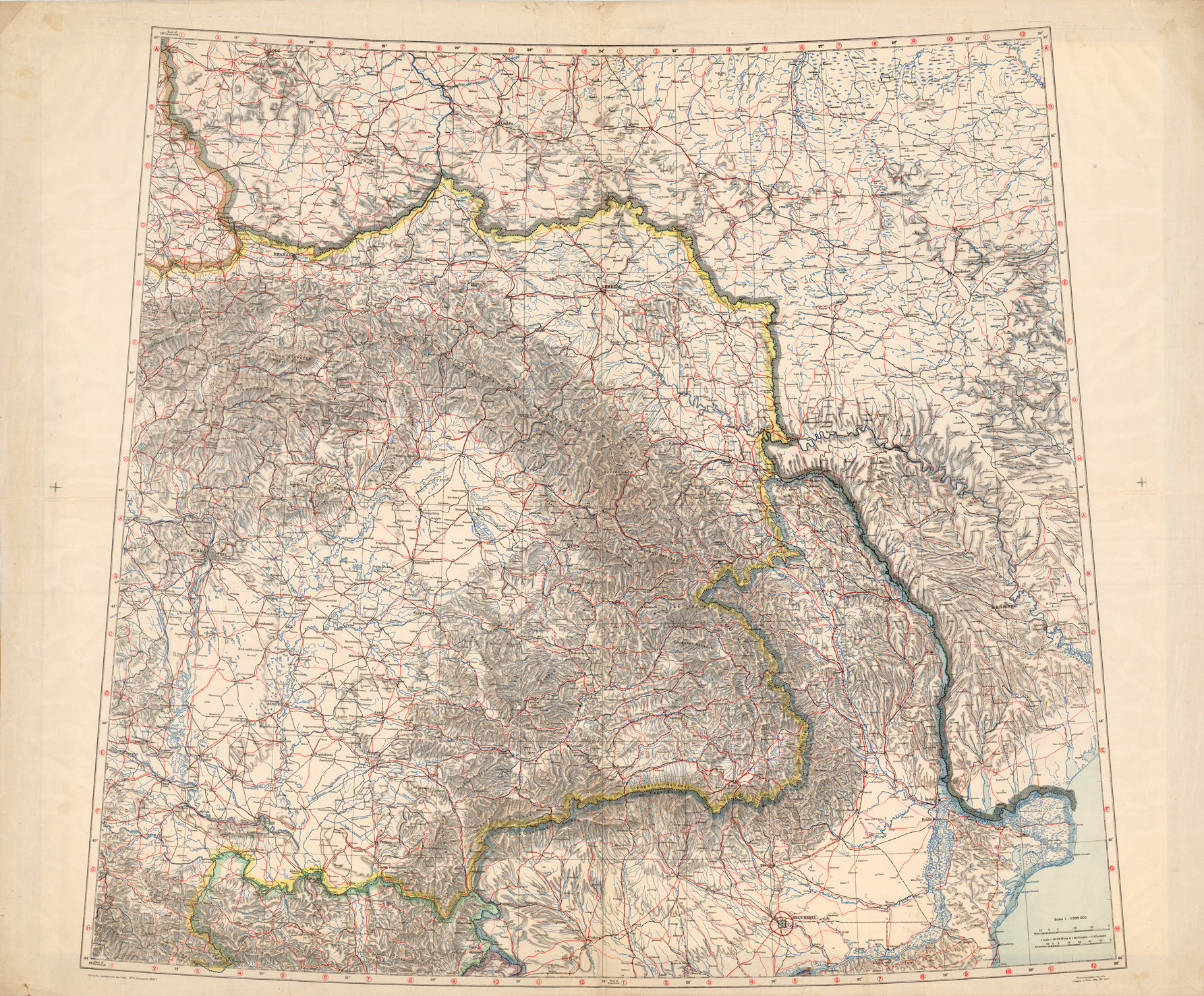(N:26758) UNGHERIA E STATI LIMITROFI (SE000507) Carte e stampe antiche: riproduzione a colori su carta (formato A1)