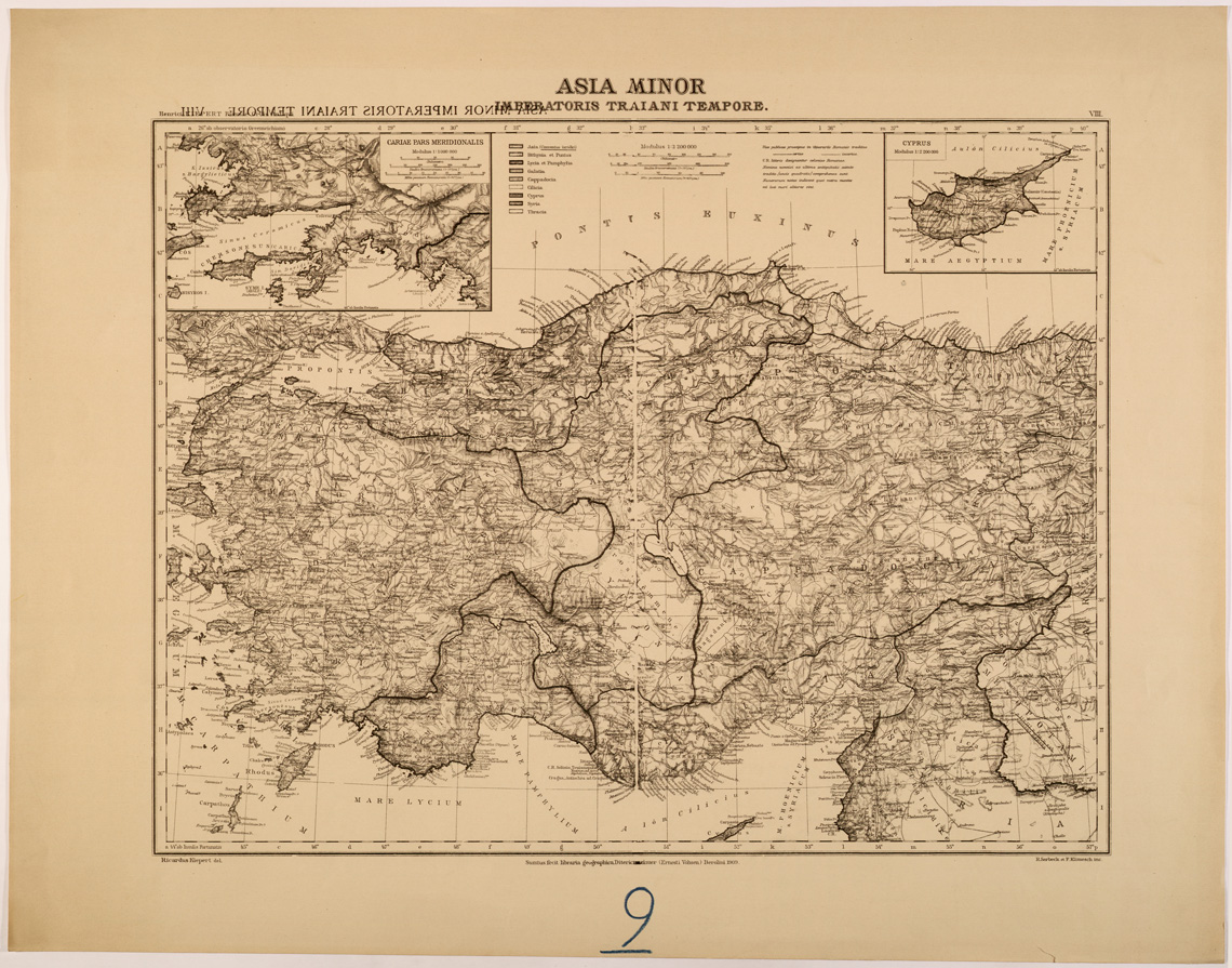 (N:26769) ASIA MINOR IMPERATORIS TRAIANI TEMPORE (SE000517) Carte e stampe antiche: riproduzione a colori su carta (formato A1)