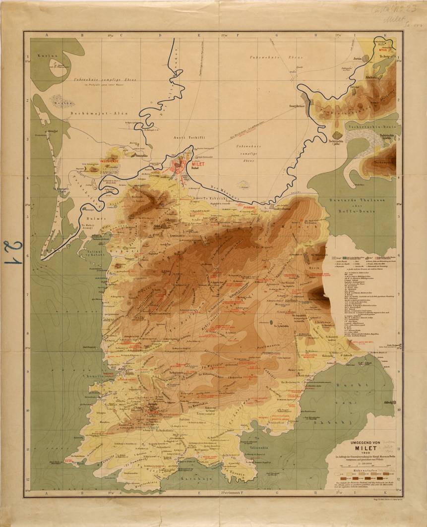 (N:26786) UMGEGEND VON MILET (SE000538) Carte e stampe antiche: riproduzione a colori su carta (formato A1)