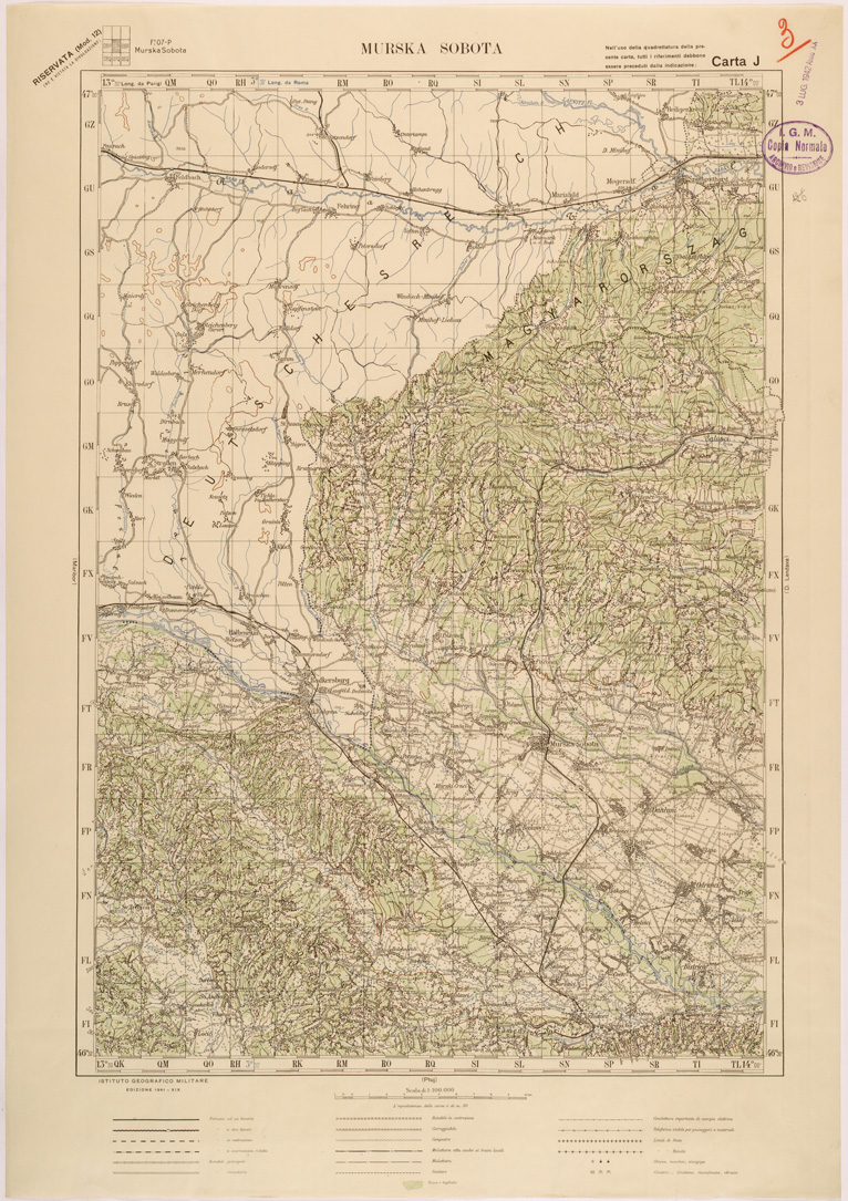 (N:26886) JUGOSLAVIA - CARTA J - MURKSA SOBOTA (SE000605) Carte e stampe antiche: riproduzione a colori su carta (formato A1)