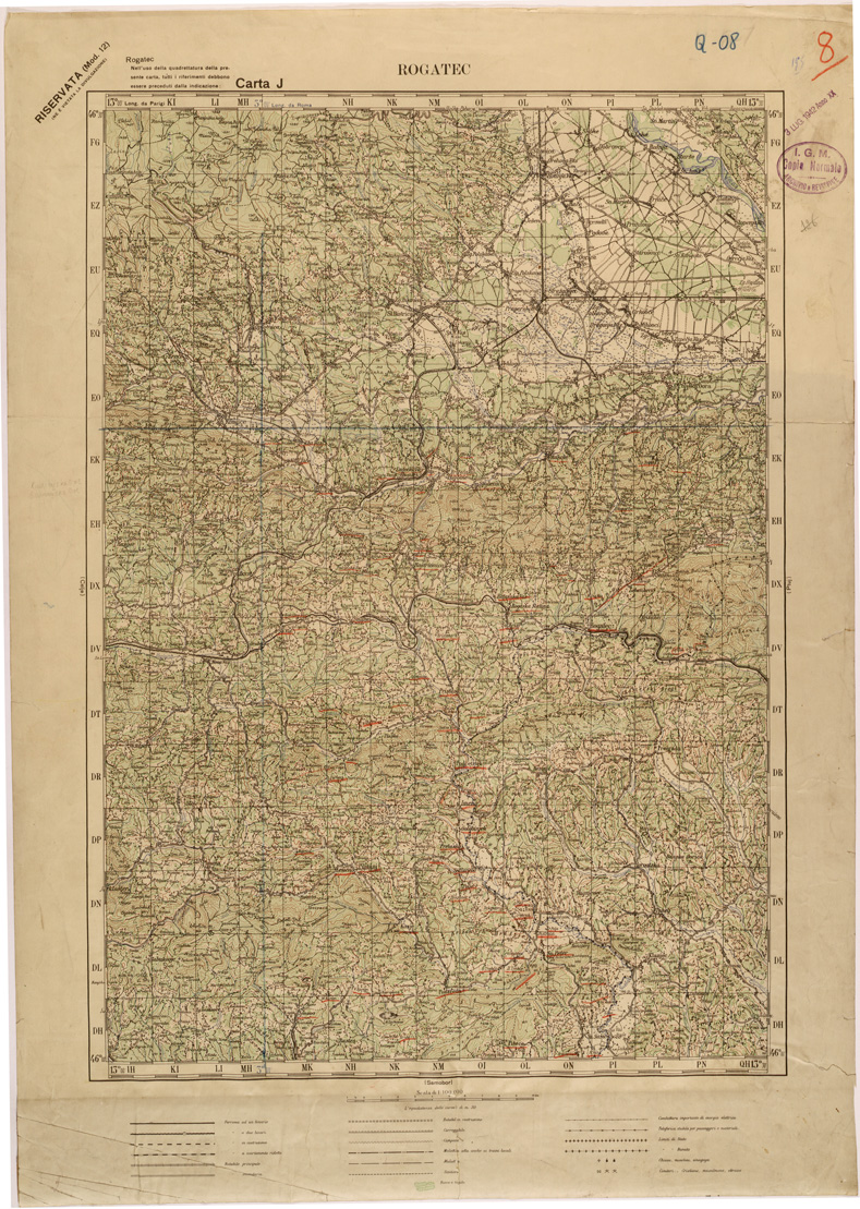 (N:26891) JUGOSLAVIA - CARTA J - ROGATEC (SE000610) Carte e stampe antiche: riproduzione a colori su carta (formato A1)