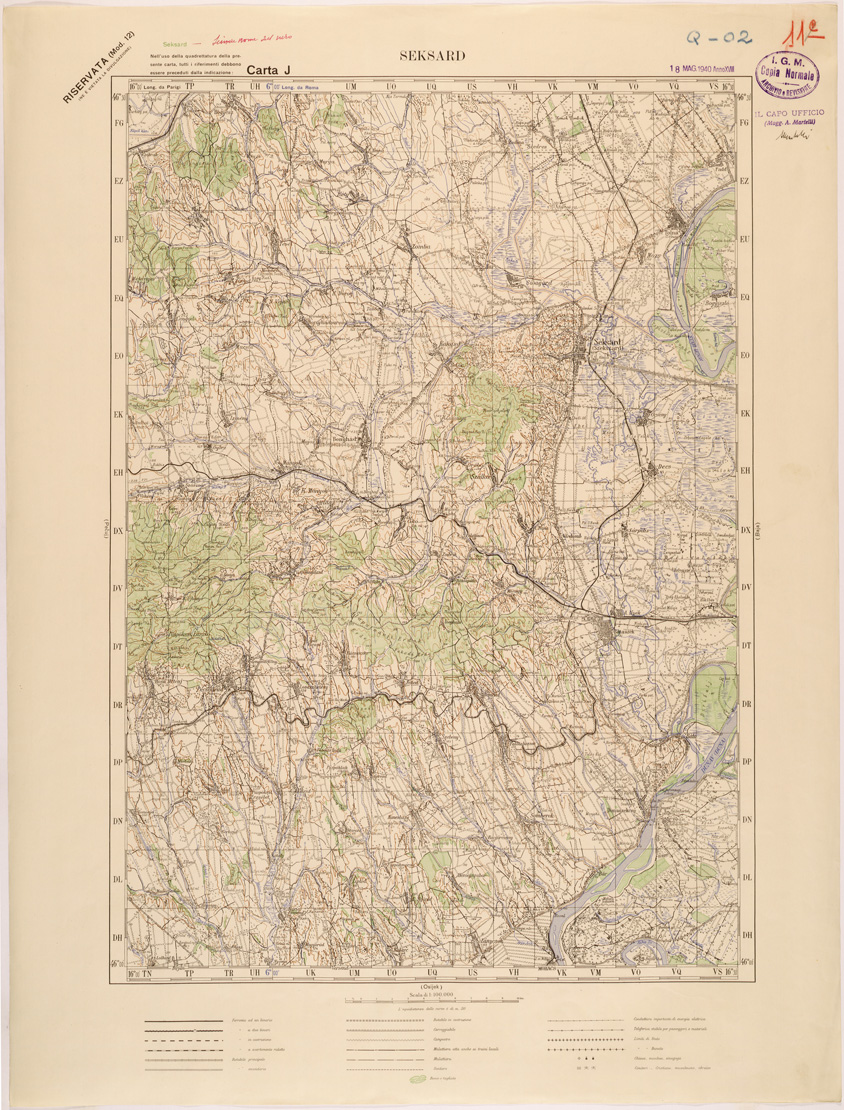 (N:26998) JUGOSLAVIA - CARTA J - SEKSARD (SE000616) Carte e stampe antiche: riproduzione a colori su carta (formato A1)