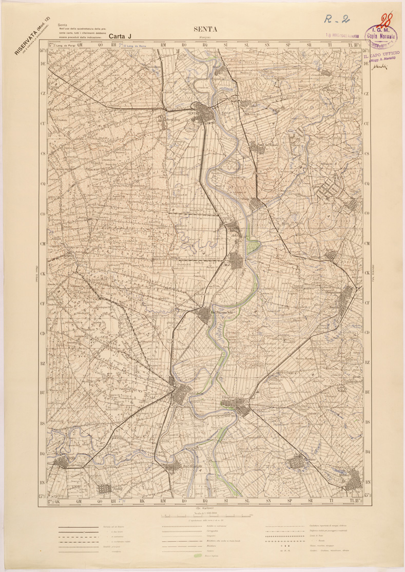 (N:27094) JUGOSLAVIA - CARTA J - SENTA (SE000633) Carte e stampe antiche: riproduzione a colori su carta (formato A1)