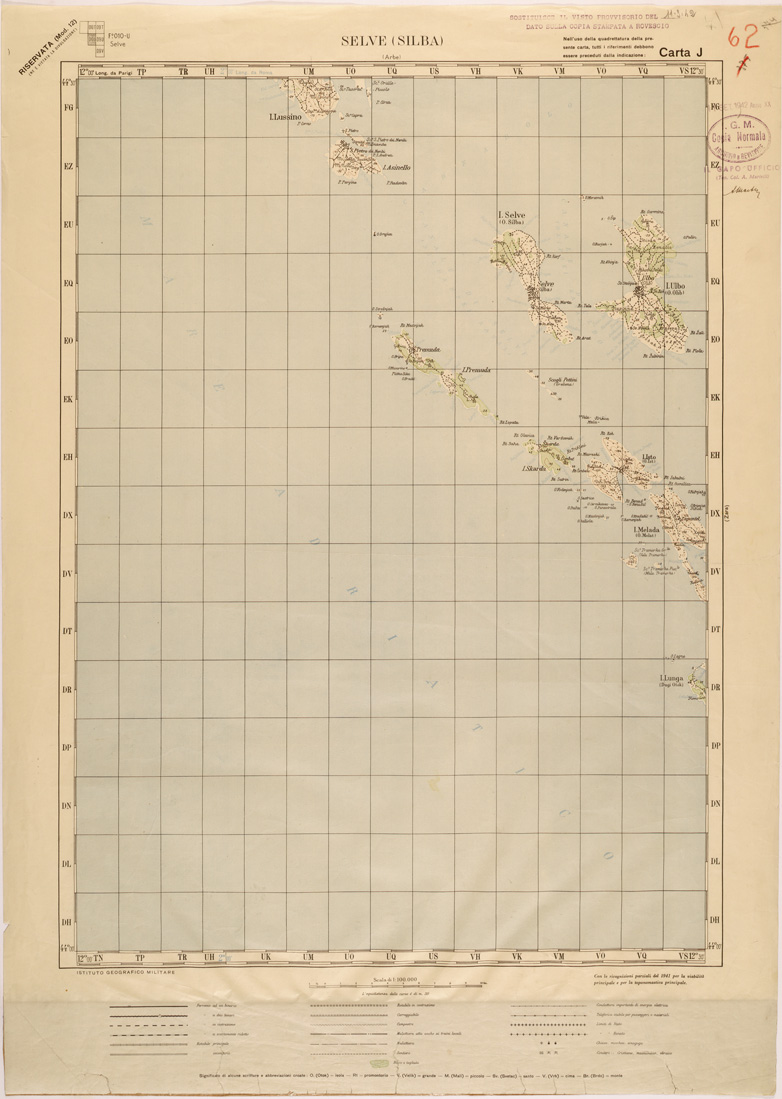 (N:27138) JUGOSLAVIA - CARTA J - SELVE (SILBA) (SE000667) Carte e stampe antiche: riproduzione a colori su carta (formato A1)