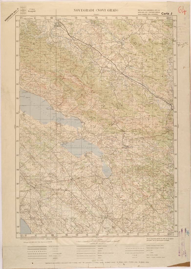 (N:27140) JUGOSLAVIA - CARTA J - NOVEGRADI ( NOVI GRAD ) (SE000669) Carte e stampe antiche: riproduzione a colori su carta (formato A1)