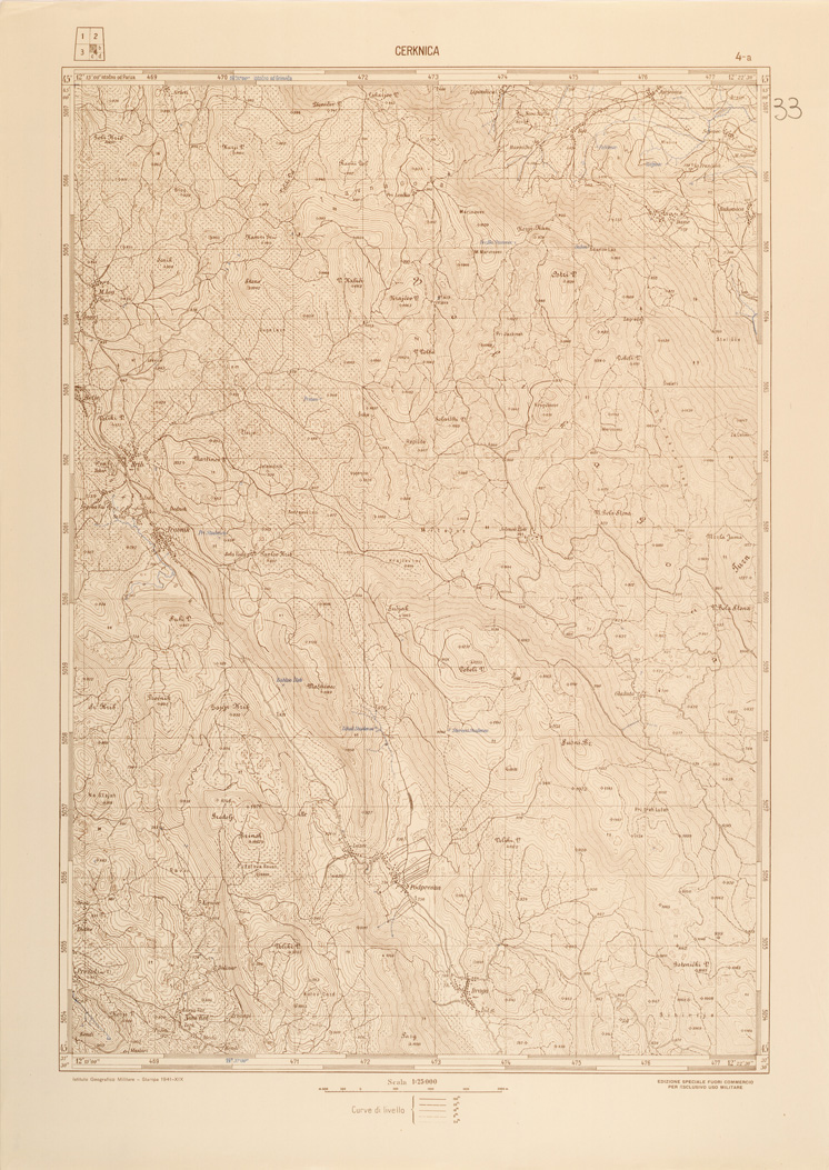 (N:26917) JUGOSLAVIA AL 25.000 - 1 EDIZIONE - CERKNICA - 4A (SE000768) Carte e stampe antiche: riproduzione a colori su carta (formato A1)