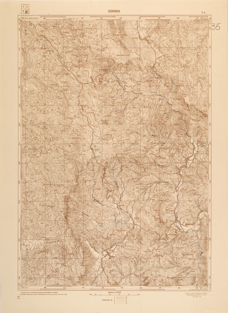 (N:26919) JUGOSLAVIA AL 25.000 - 1 EDIZIONE - CERKNICA - 4C (SE000770) Carte e stampe antiche: riproduzione a colori su carta (formato A1)