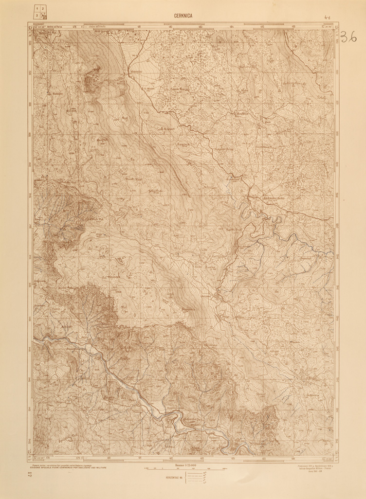 (N:26920) JUGOSLAVIA AL 25.000 - 1 EDIZIONE - CERKNICA - 4D (SE000771) Carte e stampe antiche: riproduzione a colori su carta (formato A1)