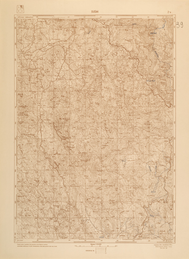 (N:26923) JUGOSLAVIA AL 25.000 - 1 EDIZIONE - SUSAK - 2A (SE000774) Carte e stampe antiche: riproduzione a colori su carta (formato A1)