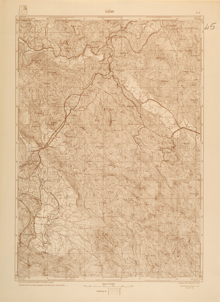 (N:26929) JUGOSLAVIA AL 25.000 - 1 EDIZIONE - SUSAK - 2D (SE000780) Carte e stampe antiche: riproduzione a colori su carta (formato A1)