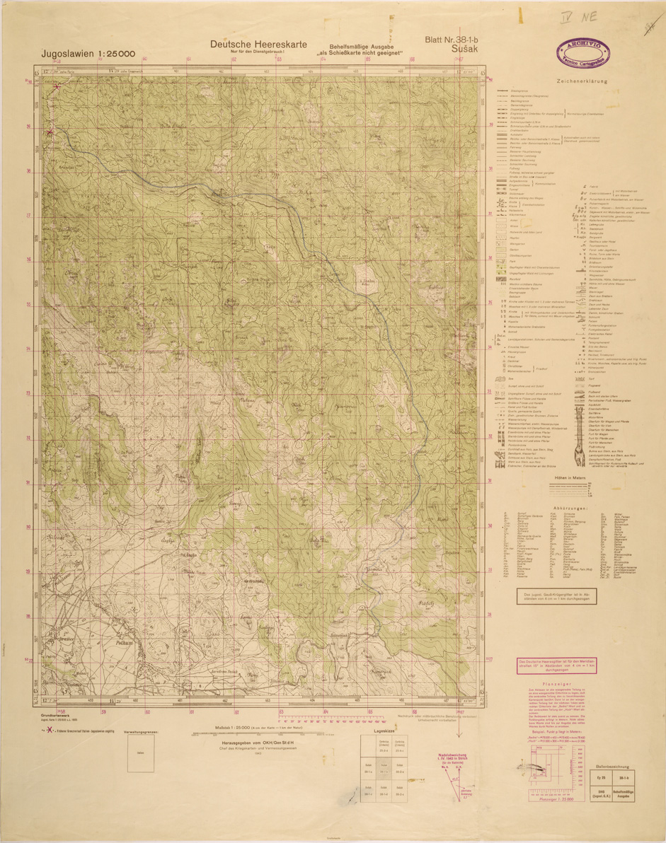 (N:26999) JUGOSLAVIA AL 25.000 - EDIZIONE TEDESCA - SUSAK 38-1-B. (SE000849) Carte e stampe antiche: riproduzione a colori su carta (formato A1)