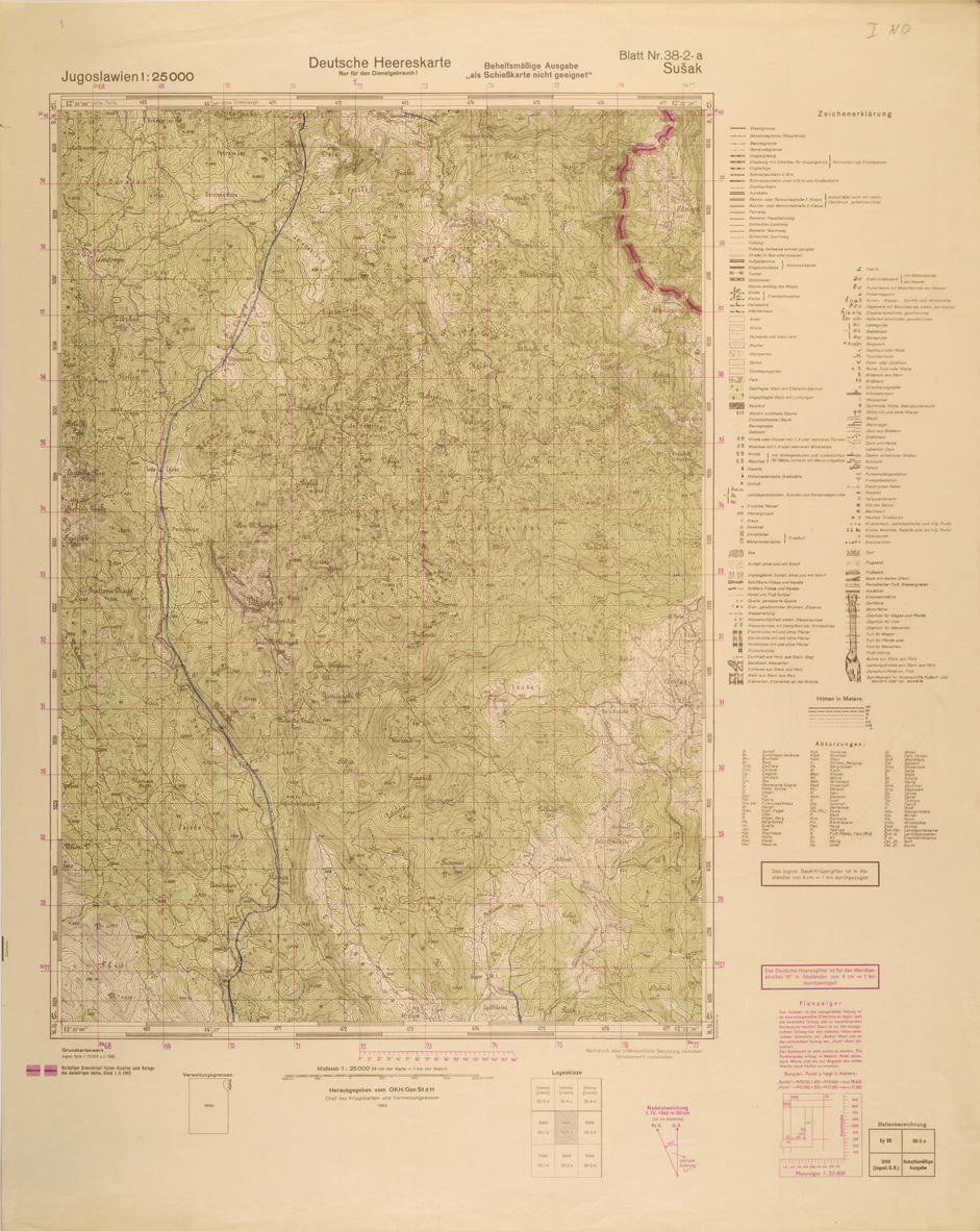 (N:27002) JUGOSLAVIA AL 25.000 - EDIZIONE TEDESCA - SUSAK 38-2-A. (SE000852) Carte e stampe antiche: riproduzione a colori su carta (formato A1)
