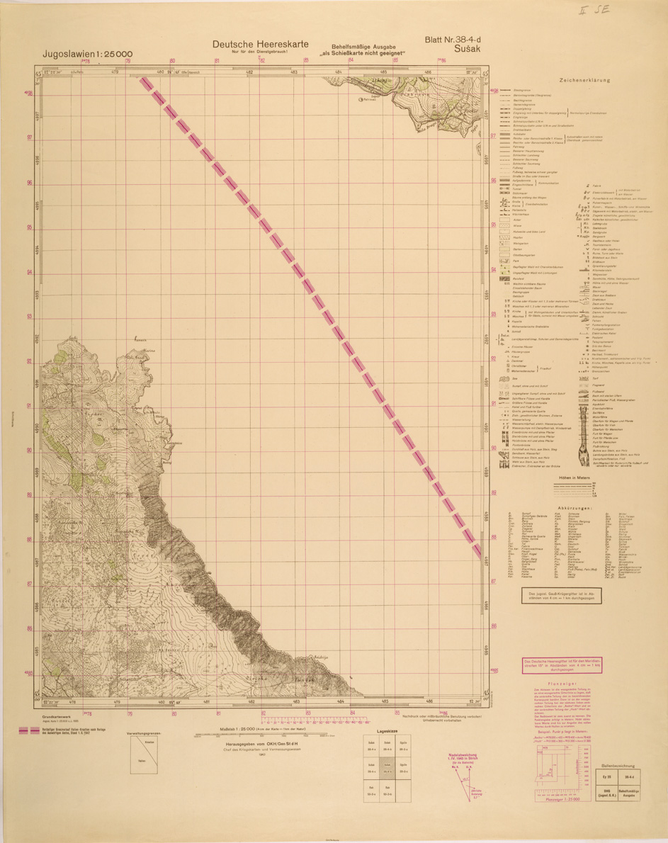 (N:27014) JUGOSLAVIA AL 25.000 - EDIZIONE TEDESCA - SUSAK 38-4-D. (SE000862) Carte e stampe antiche: riproduzione a colori su carta (formato A1)