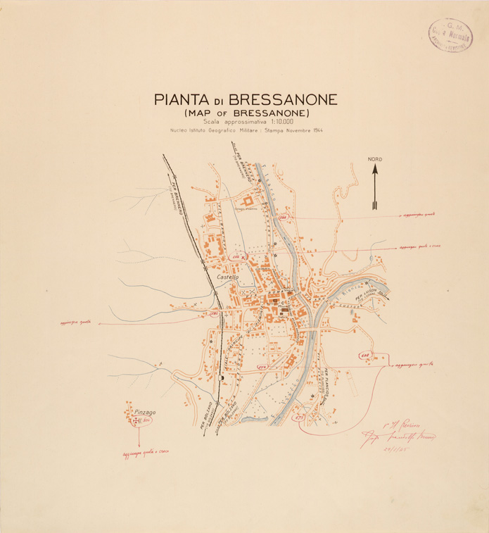 (N:27261) PIANTA DI BRESSANONE (SE001087) Carte e stampe antiche: riproduzione a colori su carta (formato A1)