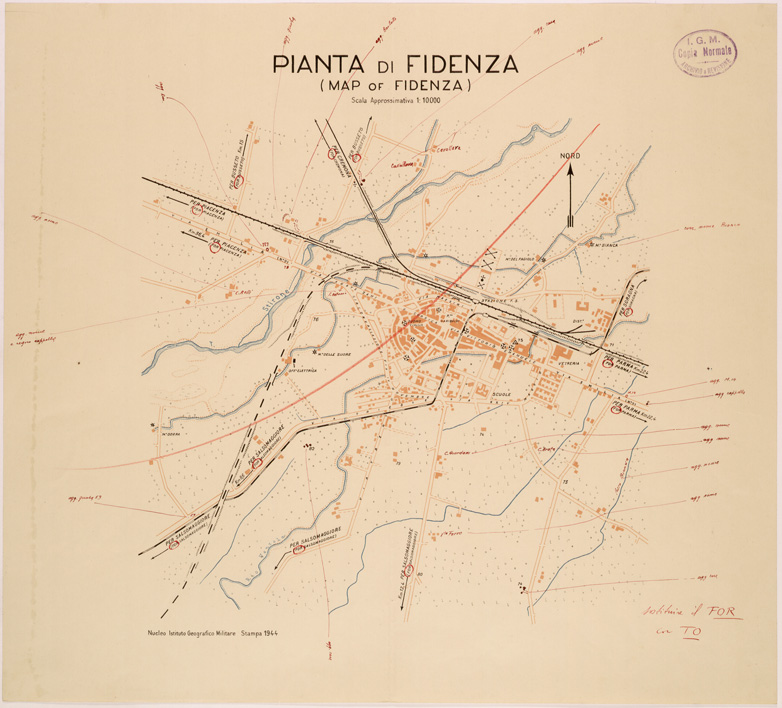 (N:27265) PIANTA DI FIDENZA (SE001091) Carte e stampe antiche: riproduzione a colori su carta (formato A1)