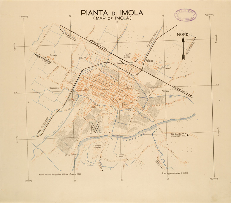 (N:27268) PIANTA DI IMOLA (SE001094) Carte e stampe antiche: riproduzione a colori su carta (formato A1)