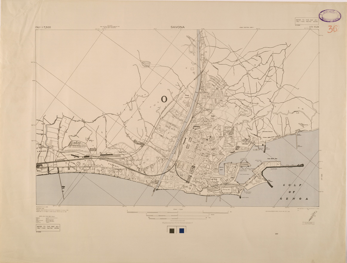 (N:27316) SAVONA (SE001142) Carte e stampe antiche: riproduzione a colori su carta (formato A1)