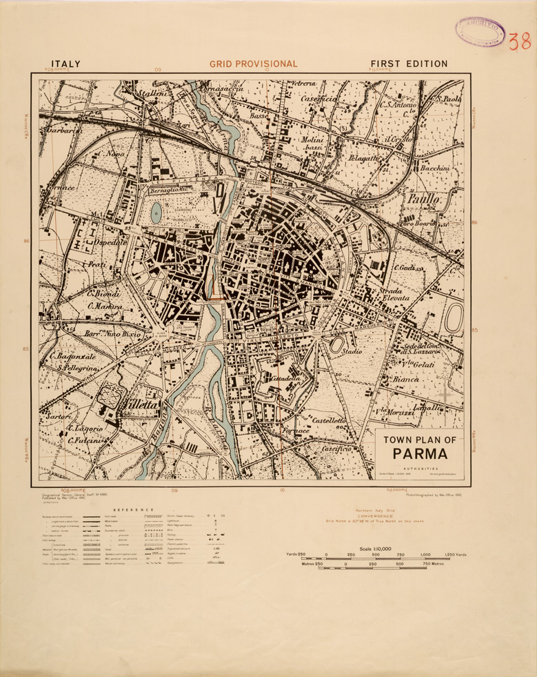 (N:27318) TOWN PLAN OF PARMA (SE001144) Carte e stampe antiche: riproduzione a colori su carta (formato A1)