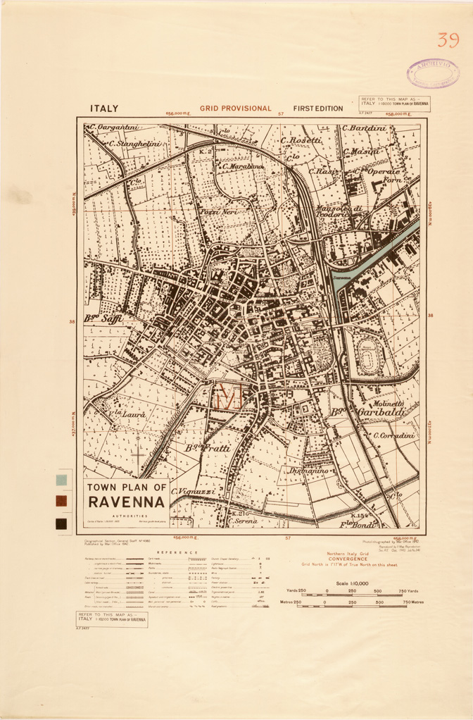 (N:27319) TOWN PLAN OF RAVENNA (SE001145) Carte e stampe antiche: riproduzione a colori su carta (formato A1)