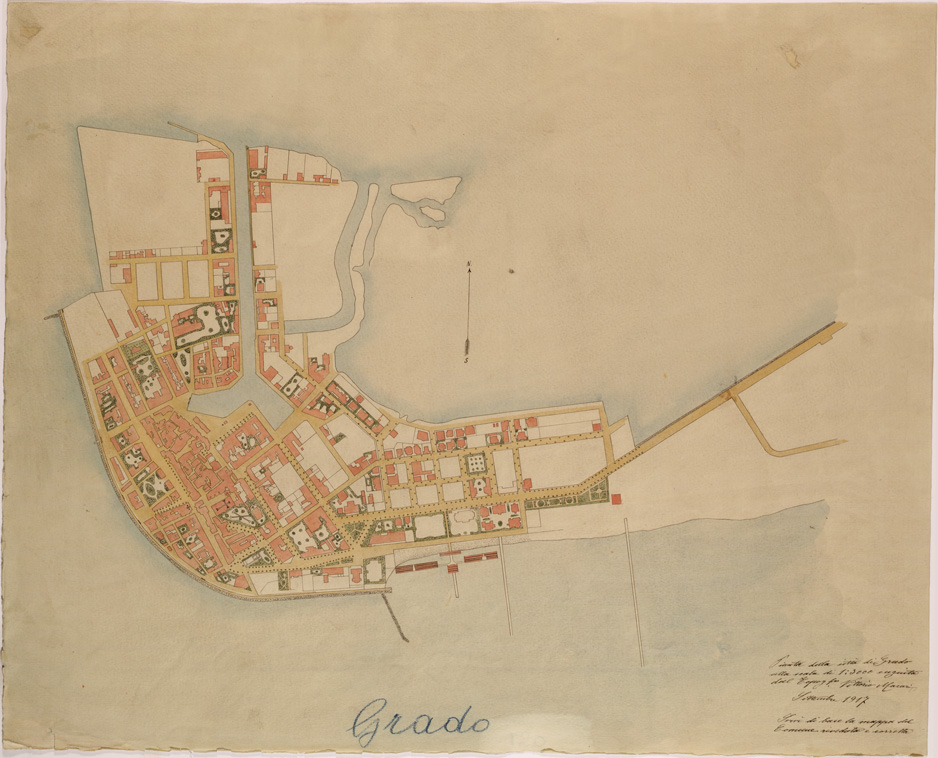 (N:27350) GRADO (SE001178) Carte e stampe antiche: riproduzione a colori su carta (formato A1)