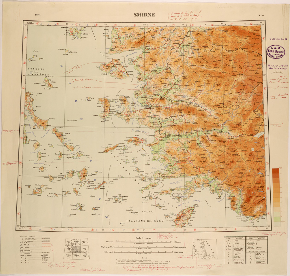 (N:27445) SMIRNE (SE001188) Carte e stampe antiche: riproduzione a colori su carta (formato A1)