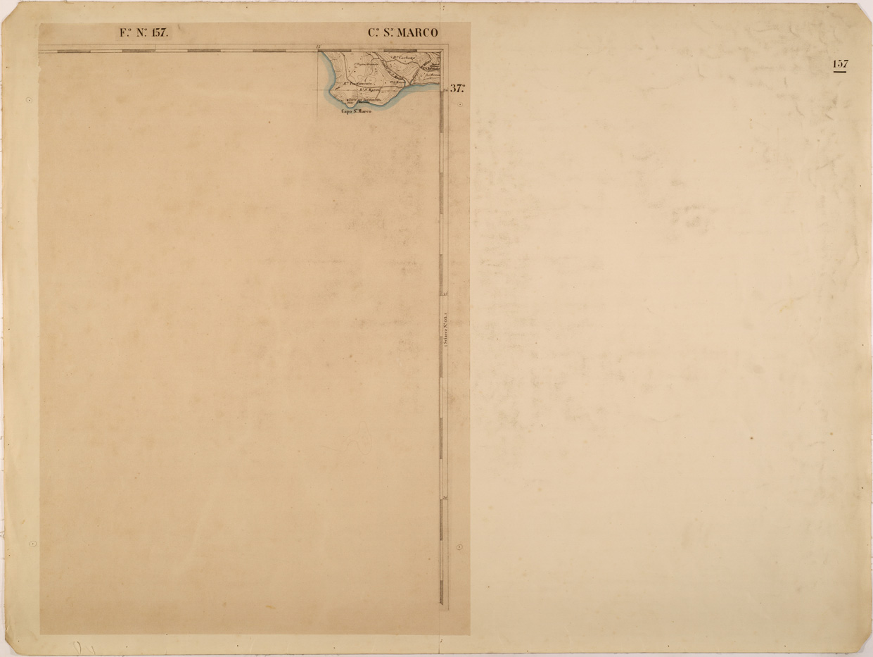 (N:27627) CARTA DELLE PROVINCE MERIDIONALI - FOGLIO 157 - CAPO S. MARCO (SE001353) Carte e stampe antiche: riproduzione a colori su carta (formato A1)
