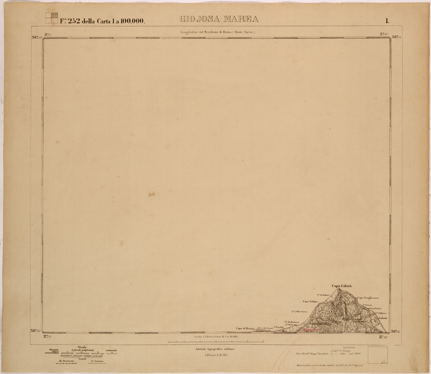 (N:27731) GIOIOSA MAREA - FOGLIO 252 I. (SE001525) Carte e stampe antiche: riproduzione a colori su carta (formato A1)