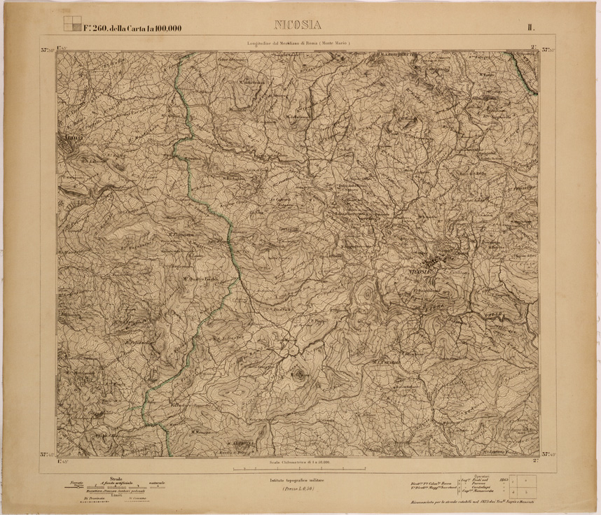 (N:27756) NICOSIA - FOGLIO 260 II. (SE001550) Carte e stampe antiche: riproduzione a colori su carta (formato A1)