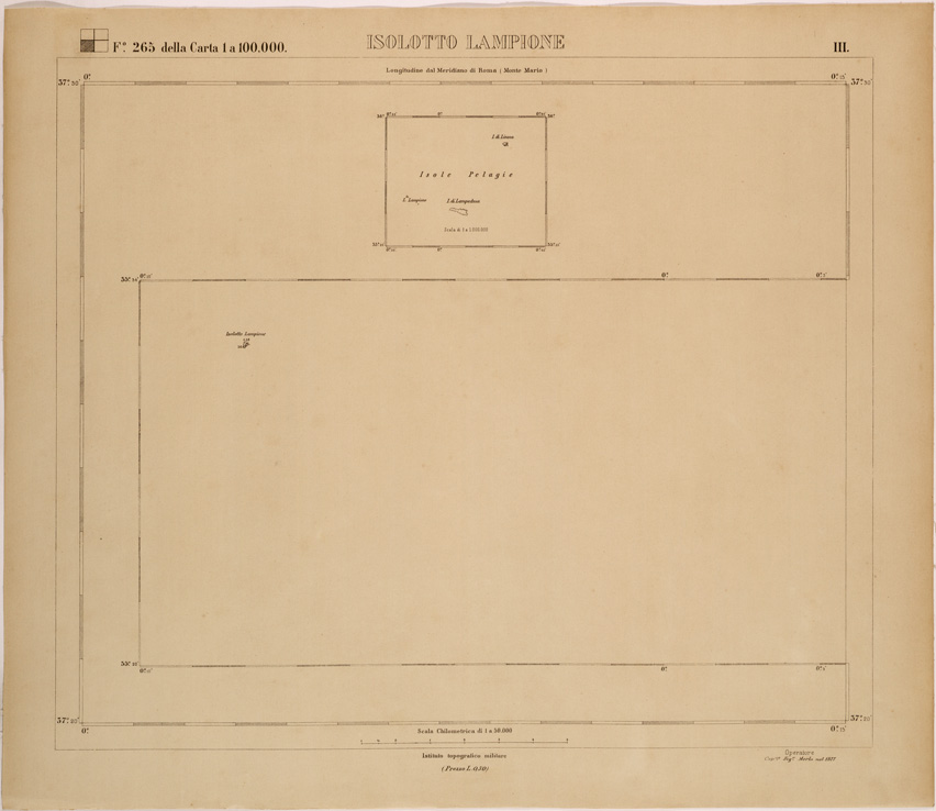 (N:27768) ISOLOTTO LAMPIONE - FOGLIO 265 III. (SE001562) Carte e stampe antiche: riproduzione a colori su carta (formato A1)