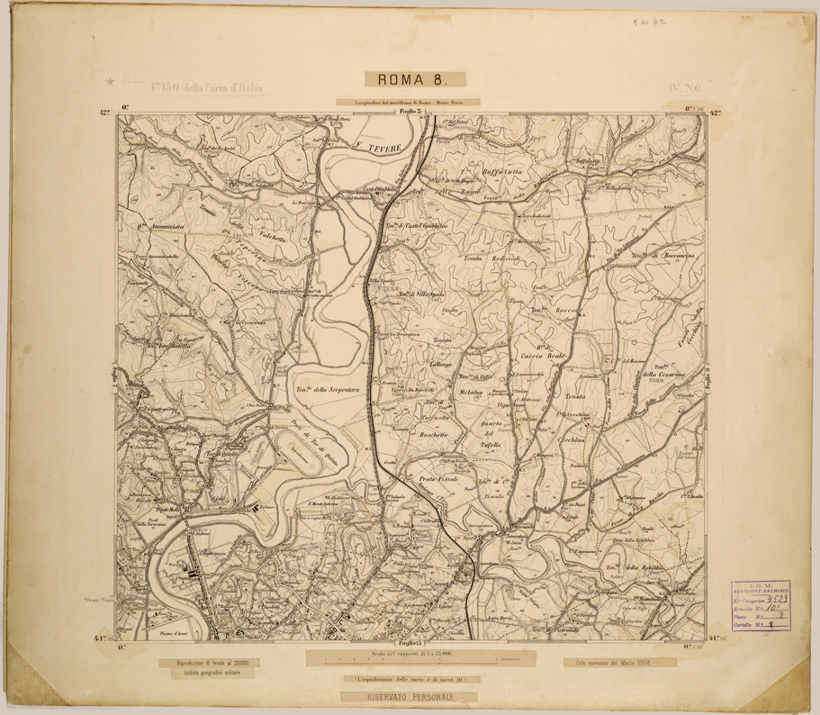 (N:27828) ROMA 8. (SE001631) Carte e stampe antiche: riproduzione a colori su carta (formato A1)